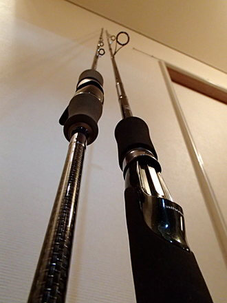 2本のロッドを並べてみた