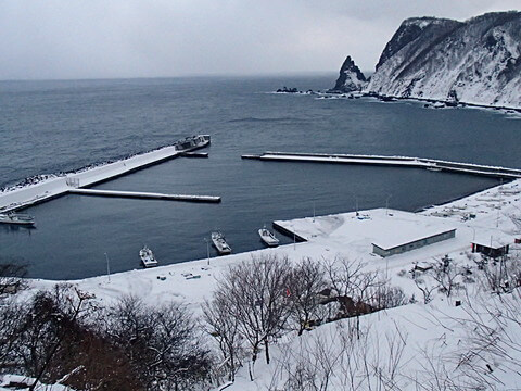 真冬の漁港