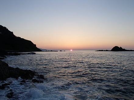 日本海に沈む夕陽