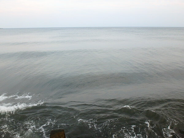朝の海の状況