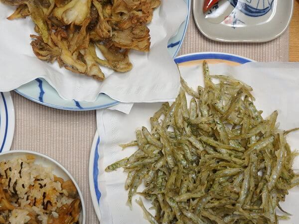 また青のり風味から揚げに