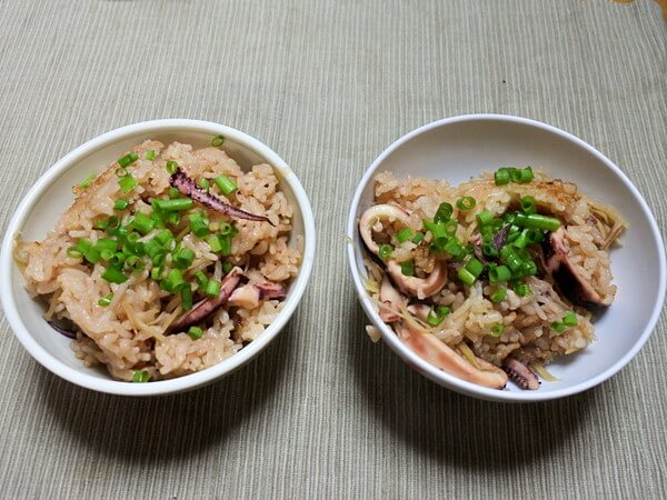 イカの炊き込みご飯、旨し