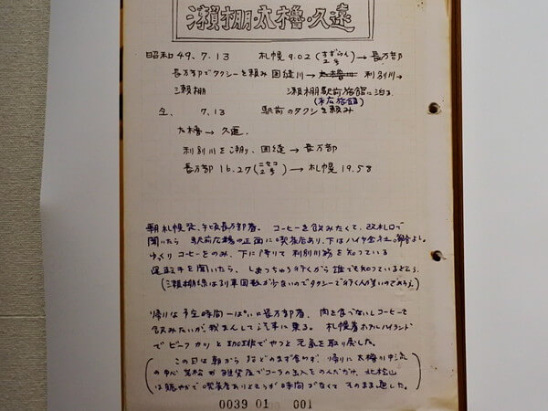 現地調査の記録