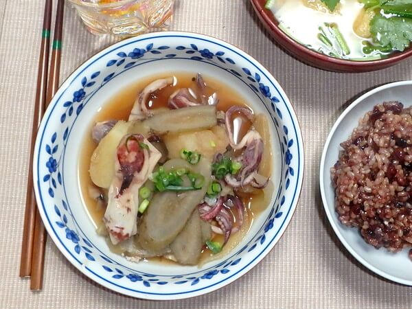 マメヤリ煮、卵入り