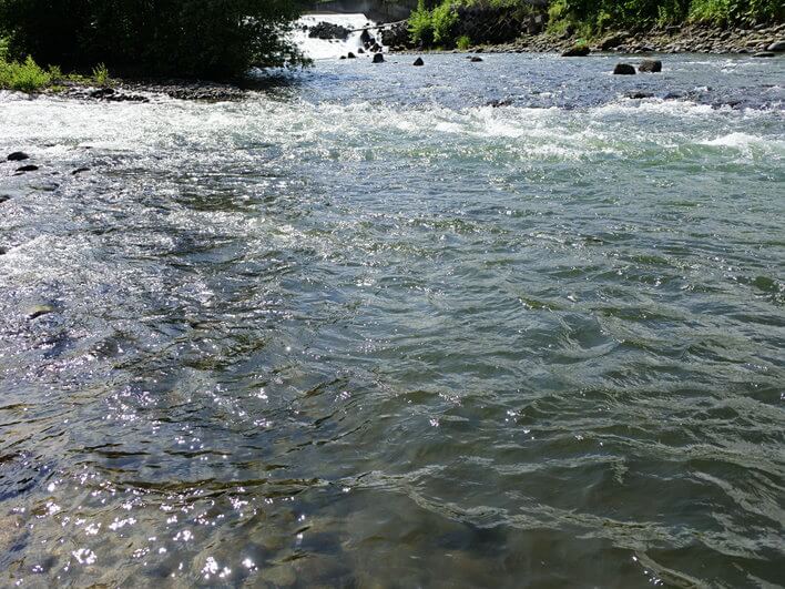 最初の川に戻ってきた