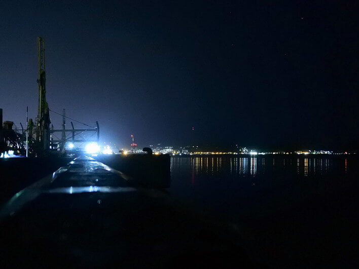 やっと夜に来れた