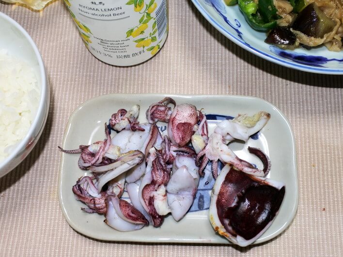 イカの生干し焼き