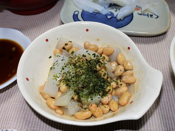 味変でイカ納豆に