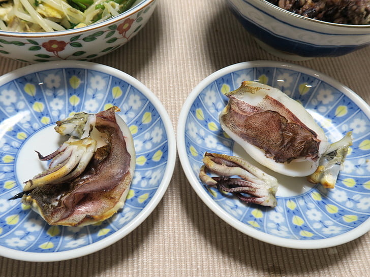 アオリイカ一夜干し焼き