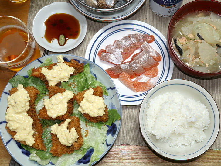 ホッケとサクラマス料理