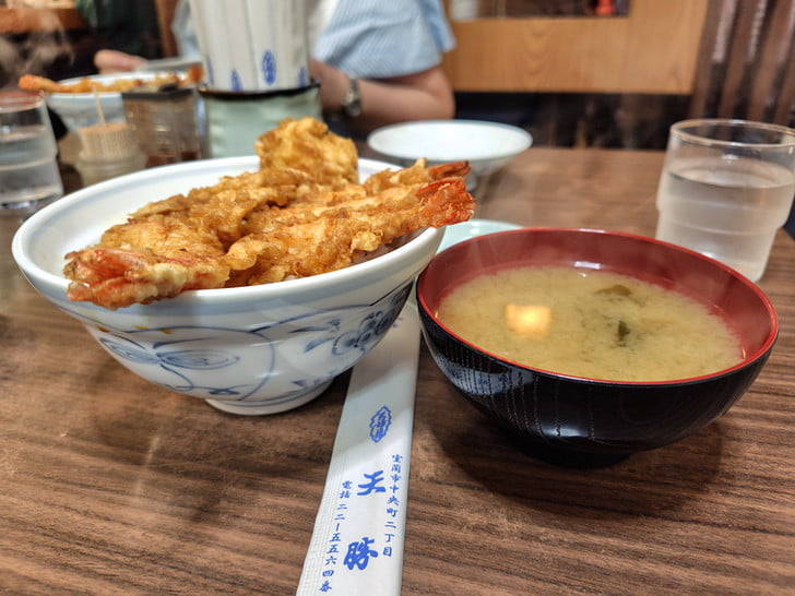ランチは天丼