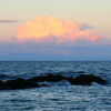 [夕暮れ迫る海]