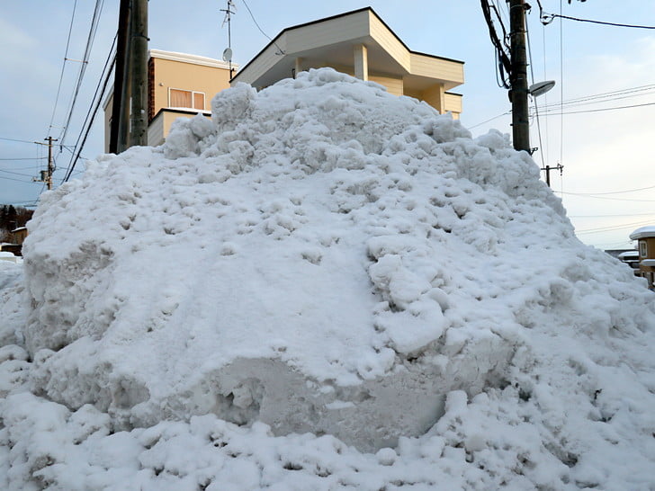 今季最大の雪山