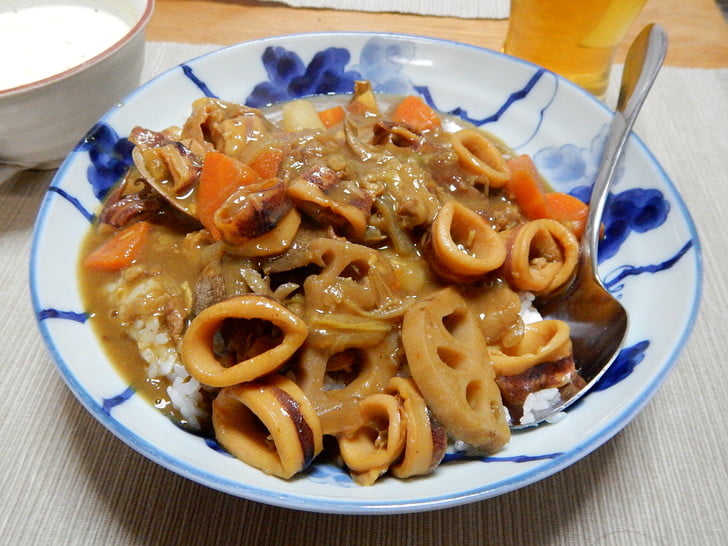 ヤリイカレンコンカレー